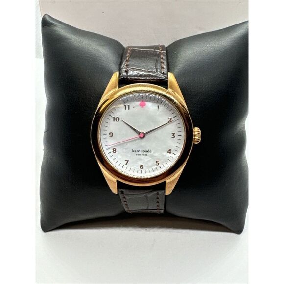 Kate Spade New York 0028 Unisex Brown Leather Analog Dial Quartz Watch JNA152 main image 5